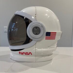 NASA White Astronaut Helmet with American Flag